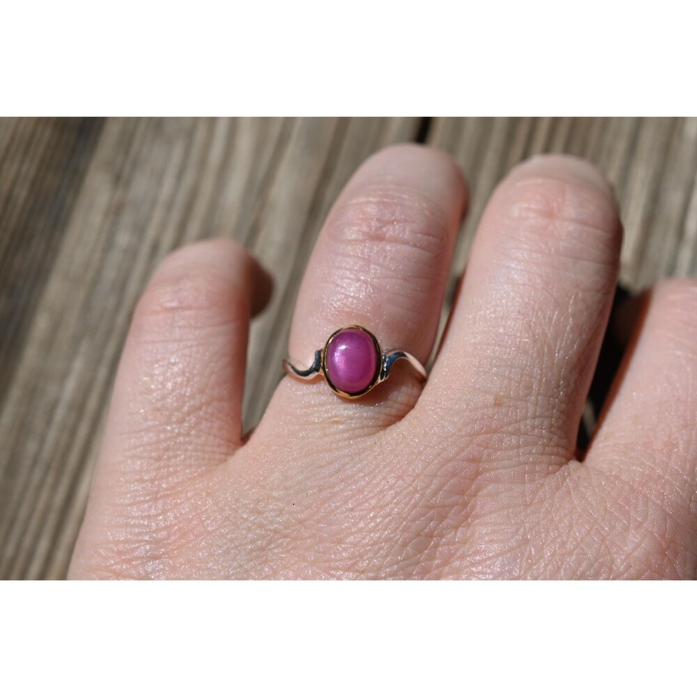 Ruby engagement ring size 6.5 in sterling silver